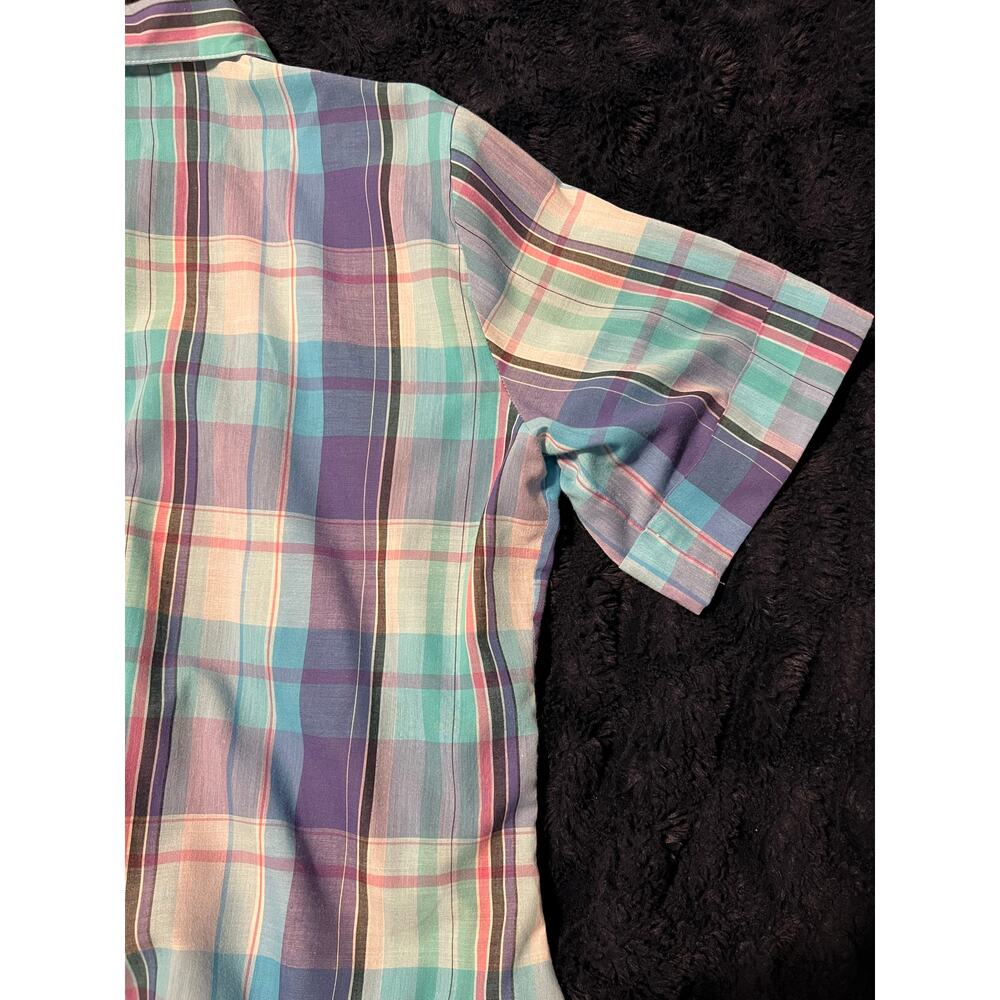 Vintage ACT III Women’s Size 18 Plaid Button Down Shirt XXL Short Sleeve EUC - Picture 9 of 9